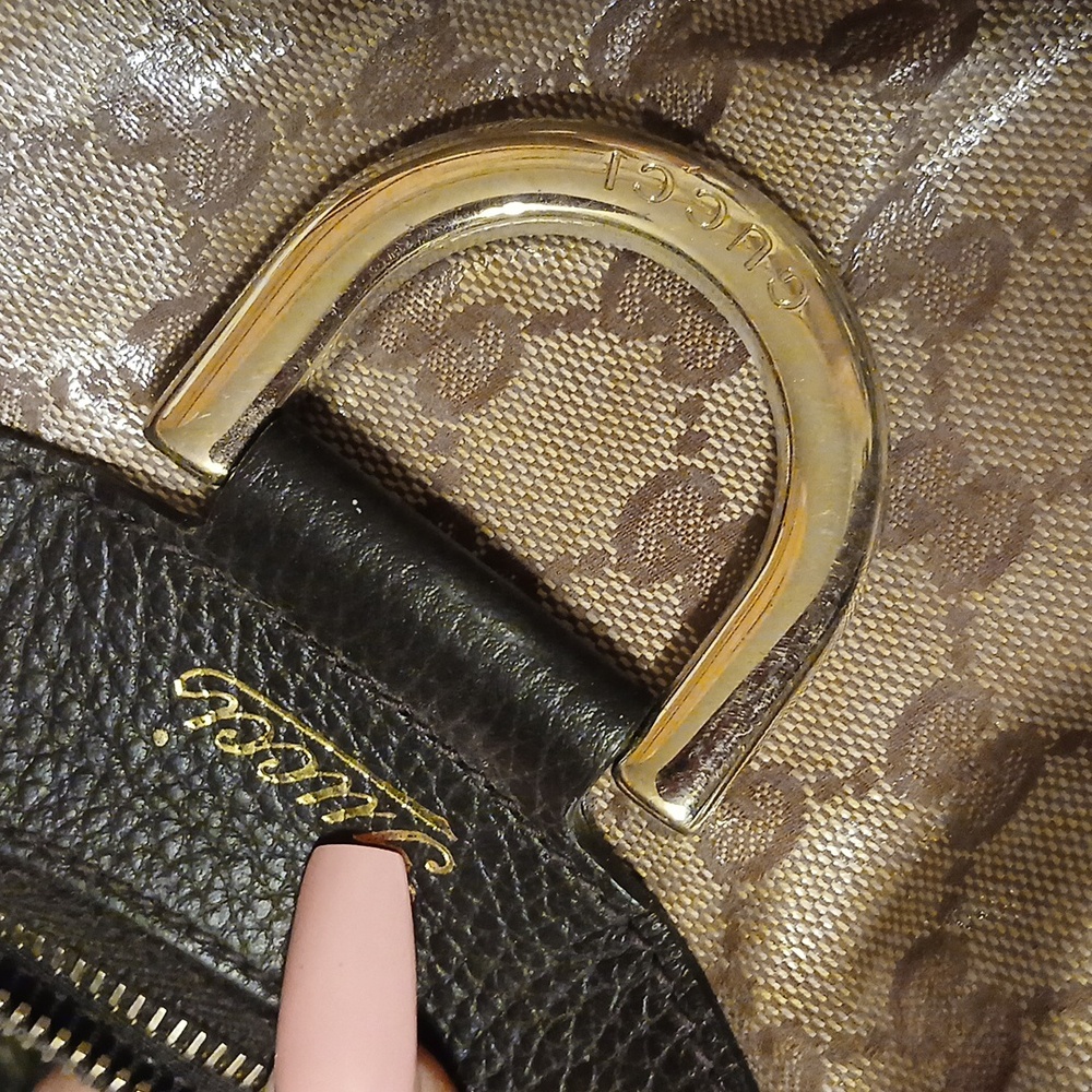 Gucci Elegant Brown and Gold Shoulder Bag - Picture 3 of 11
